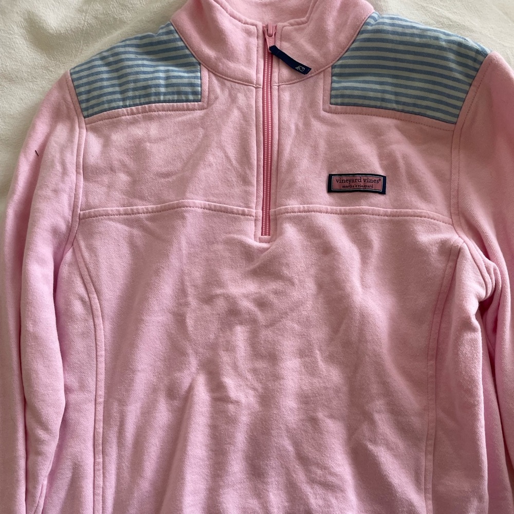 Pink Seersucker Vineyard Vines Shepshirt